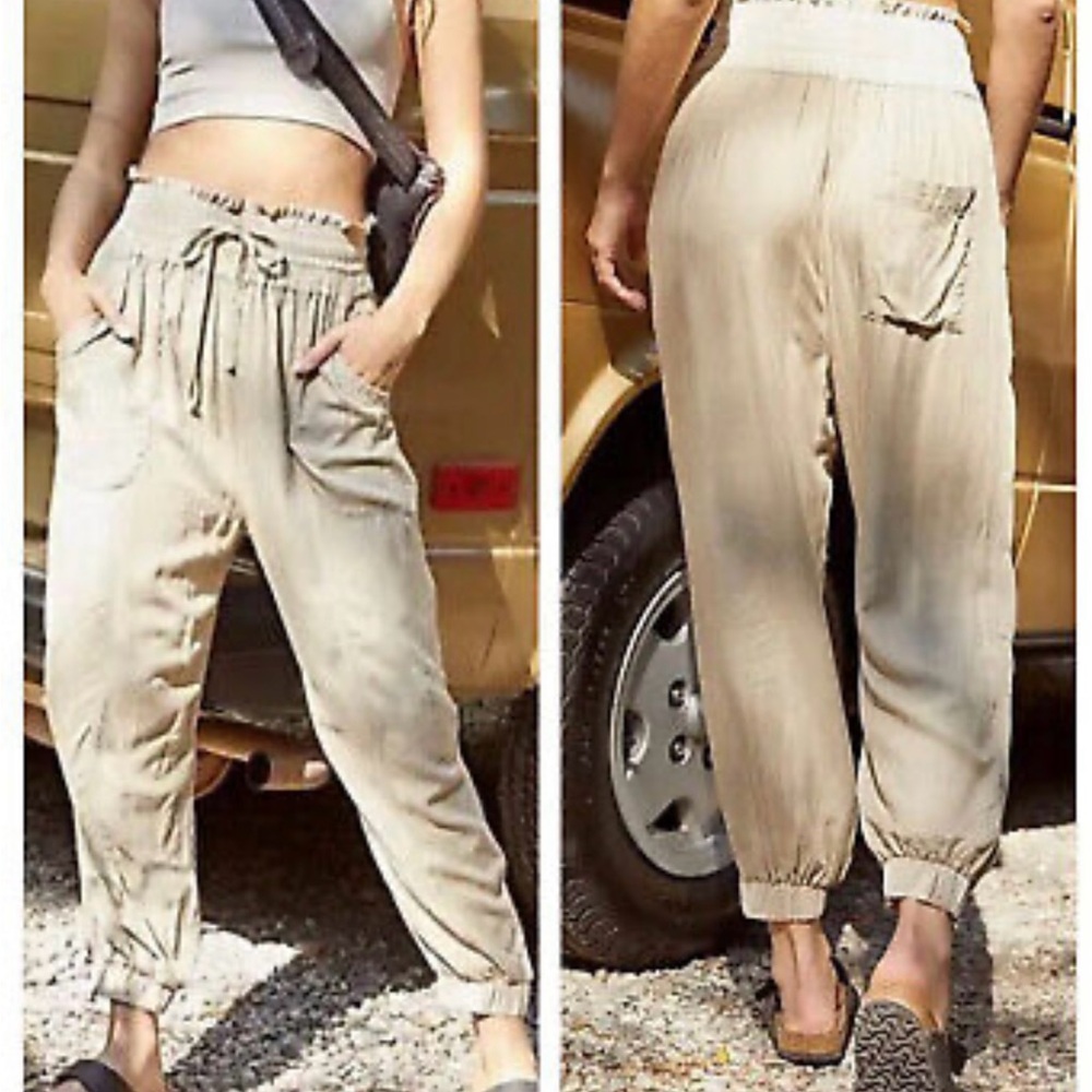 Free People Movement Khaki Jogger Trousers